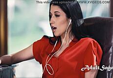 Alex coal and jezabel vessir engage in intense pussy licking in interracial lesbian scene