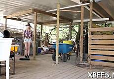 Watch these sluts tease his cock until he fucks their tight pussies!