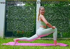 Sexy outdoor yoga by stella cardo