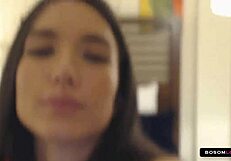 pov brunette with big tits fingers her tight ass in bikini, teasing nipples