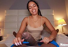 Big booty latina girl gets fucked doggystyle and creampied by big dick