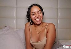 Big booty latina girl gets fucked doggystyle and creampied by big dick