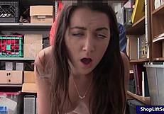 Pretty shoplifter lily adams gets her twat ripped 😏