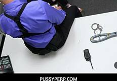 OH NO! Skinny brunette teen ATHENA RAYNE caught SHOPLIFTING, BLOWS BIG COCK to pay!