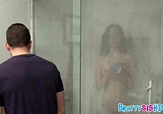 POV video with a hot step-sis giving a finger blast