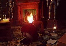 Velma gets DOGGYSTYLE fucked by a GHOST in the brothel, sucking BIG COCK