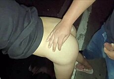 Wife bends over window, strangers cover her in cum compilation