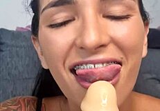claudia bavel's dirty talk plug and dildo dp compilation!