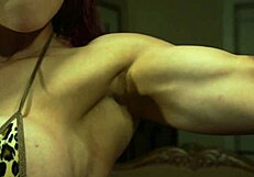 Busty fbb flexes and fucks