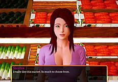 Teen redhead with small tits in erotic cartoon game