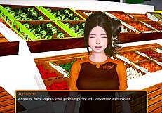 Teen redhead with small tits in erotic cartoon game