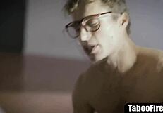 Sexaholic teen gets threesome fucking with big cock in mental facility