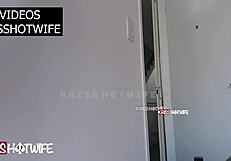 Wife welcomes delivery guy with big ass in see-through outfit