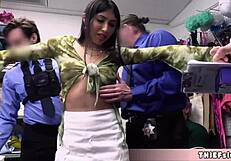 penelope punish fucked by mall cops as hubby watches in shock