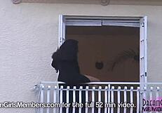 Gorgeous fit model bares all in her first shoot, feeling excited