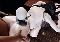 yo, 3d bbw asian milf cheats with bbc in sexy outfit blowjob tits