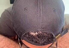 I love watching that big white cock cum in mouth