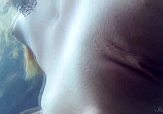 Blonde pool babe wendy undresses naked swimming under water adorable beautiful model cute horny