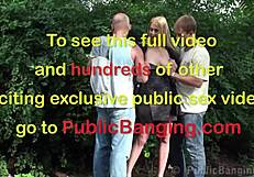 i saw a woman get facial in public street threesome with two guys.