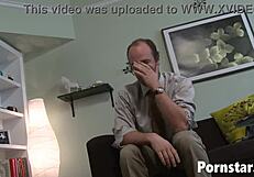 Amber rayne gets pussy banged hard in front of cuckold husband