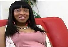 Ebony Teen Girlfriend Cheats with Rough Hardcore Fucking and Cumshot in Her First Video