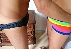 Hell yeah! Kadu Ventrí and Maxence Angel bang bareback with French guy in Copacabana!