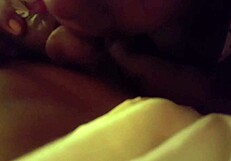 Ebony Babe Licking Up Cum From Big Black Cock!