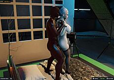 Big black cock destroys anal with big tits and old whore