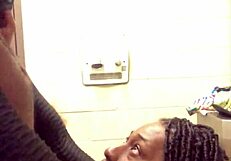 creaming hard on big black cock in gas station bathroom