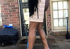 creaming hard on big black cock in gas station bathroom