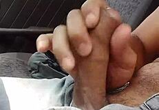 Watch this solo boy masturbate outdoors?