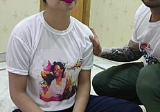 Holi Special Sara Takes Huge Dick in Pussy and Anal at Festival