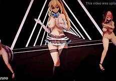 Adorable Girls Dancing to Luvoratorrrrry in MMD R18