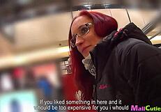 Mallcuties Amateur Redhead Girl Sucking and Fucking for Free Shopping Spree!