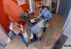 hunt4k wild girl messes around to help husband seal profitable contract
