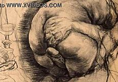 Vintage erotic art from retro cartoons and anime