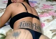 Sexy brunette bitch with big ass