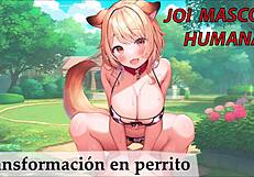 Joi in Spanish guides sexual slaves into doggy transformation with outdoor anal play.