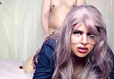 girlfriend's virgin asshole busted open on homemade clip