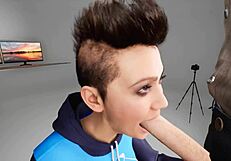 deepthroat quick blowjob 3d hentai gagging