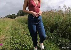 Rain Caught This Couple Fucking in the Car! Double Cum on Butt!