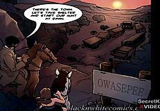 In prison, two ebony girls threesome with giant BBC sheriff.