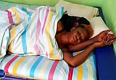 beautiful young woman rides huge black cock in living room