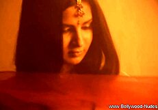 Indian Brunette MILF Undresses Sensually, Clothes Ripped In Striptease