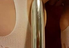 my mature girlfriend plays with dildo and toys