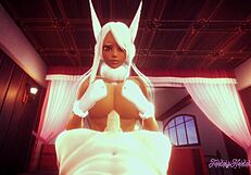 boku no hero hentai - pov rumi usagiyama boobjob and ride a dick - anime manga japanese cartoon porn