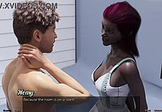 Stranded in Space with Married Black Milf's Big Tits
