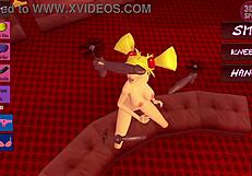 Naughty Blonde Gets Double Penetration And Deepthroat With Many Dildos In 3D Animation