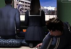 part 2 unfolds as japanese teen girl dives into passionate threesome with friend and stepbrother