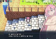 Hazuka Shiina wanders naked in the game gallery